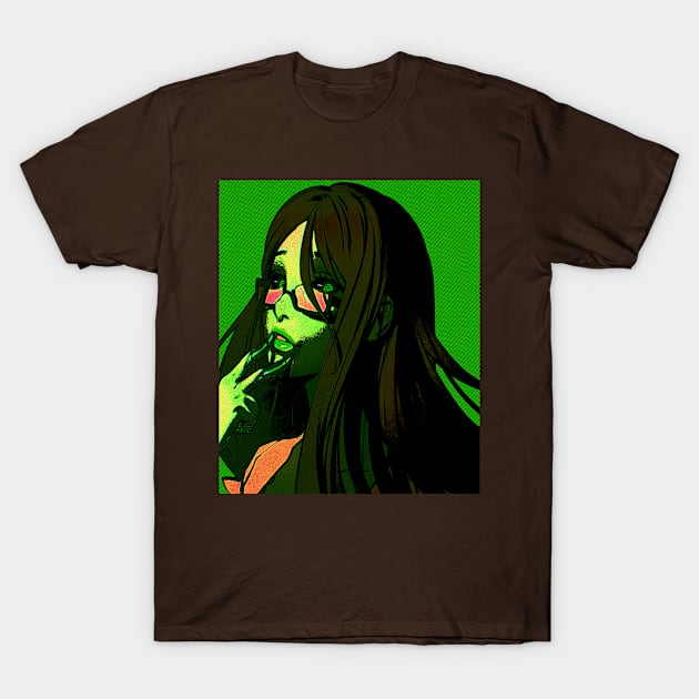 Manga Girl T-Shirt by Popartela45